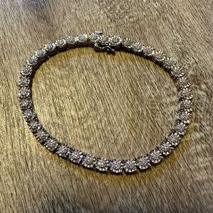 Sterling silver and Diamond Bracelet